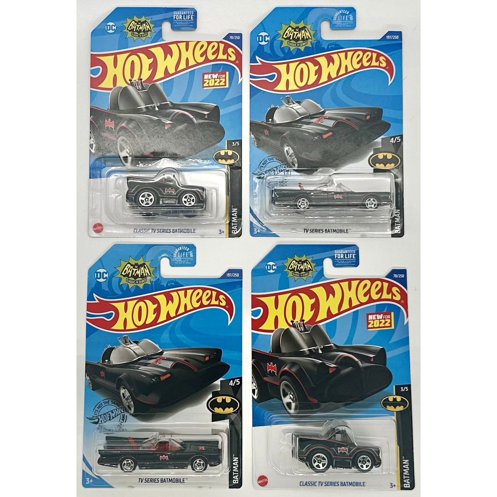 Hot Wheels Batman Classic TV Series Batmobile Lot of 4 1:64 Diecast Sealed